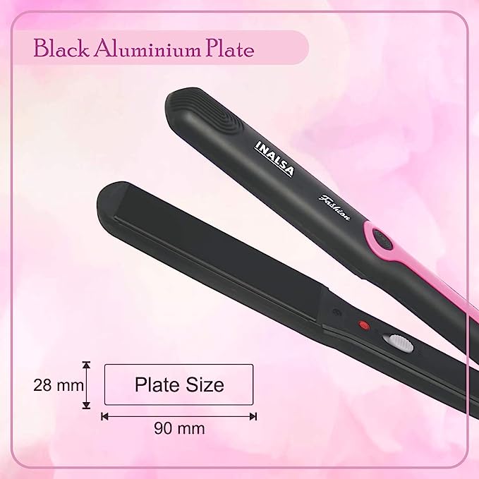 Inalsa Hair Straightener Fashion (Black/Pink) Inalsa Hair Straightener Fashion (Black/Pink)
